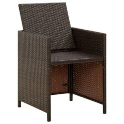 VidaXL - Diningstoelen - Kussens - Bruin - Poly Rattan - 4 Stuks - 52x56x85 Cm -LeenBakker Winkel 9f06be24a7eb49e5b1e6f8f45b780d34