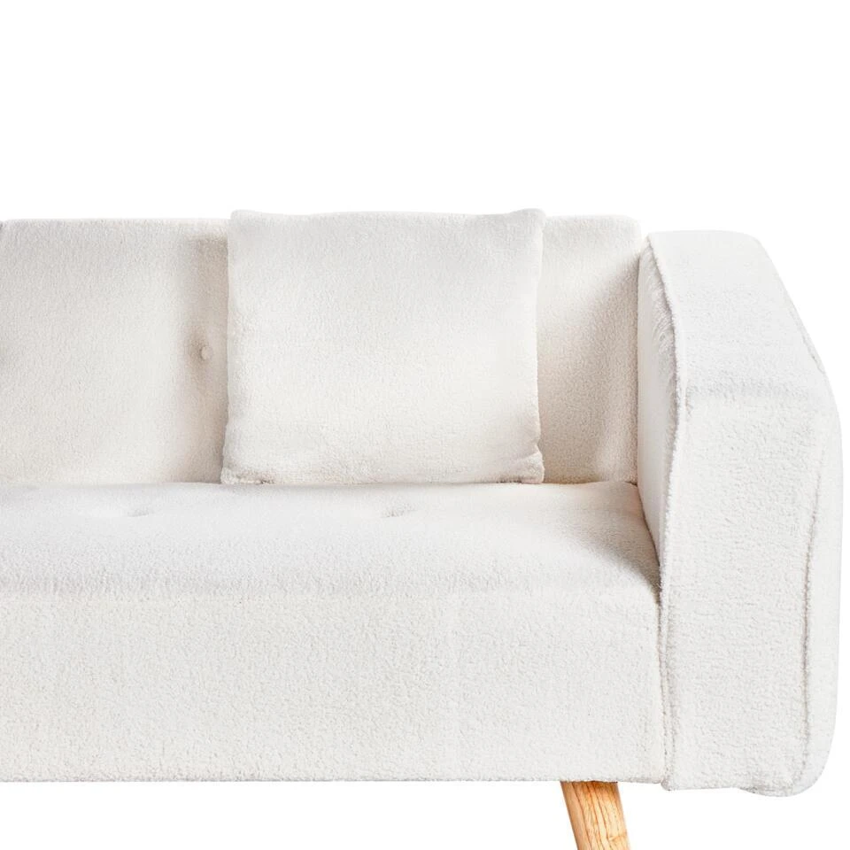 VADSO - Hoekslaapbank - Gebroken Wit - Rechterzijde - Bouclé 12 VADSO - Hoekslaapbank - Gebroken Wit - Rechterzijde - Bouclé - Afbeelding 10