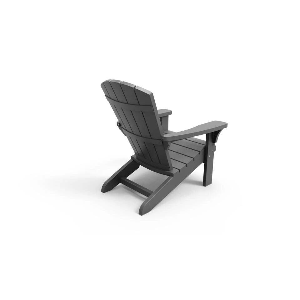 Keter Troy Adirondack Tuinstoel - Set Van 2 - 81x80x96,5cm - Zwart 5 Keter Troy Adirondack Tuinstoel - Set Van 2 - 81x80x96,5cm - Zwart - Afbeelding 3