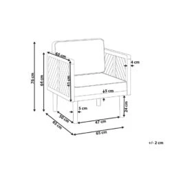 Beliani Fauteuil BARATTI - Lichte Houtkleur Acaciahout -LeenBakker Winkel a044a8ddd9f242209314d394eb9f34cd