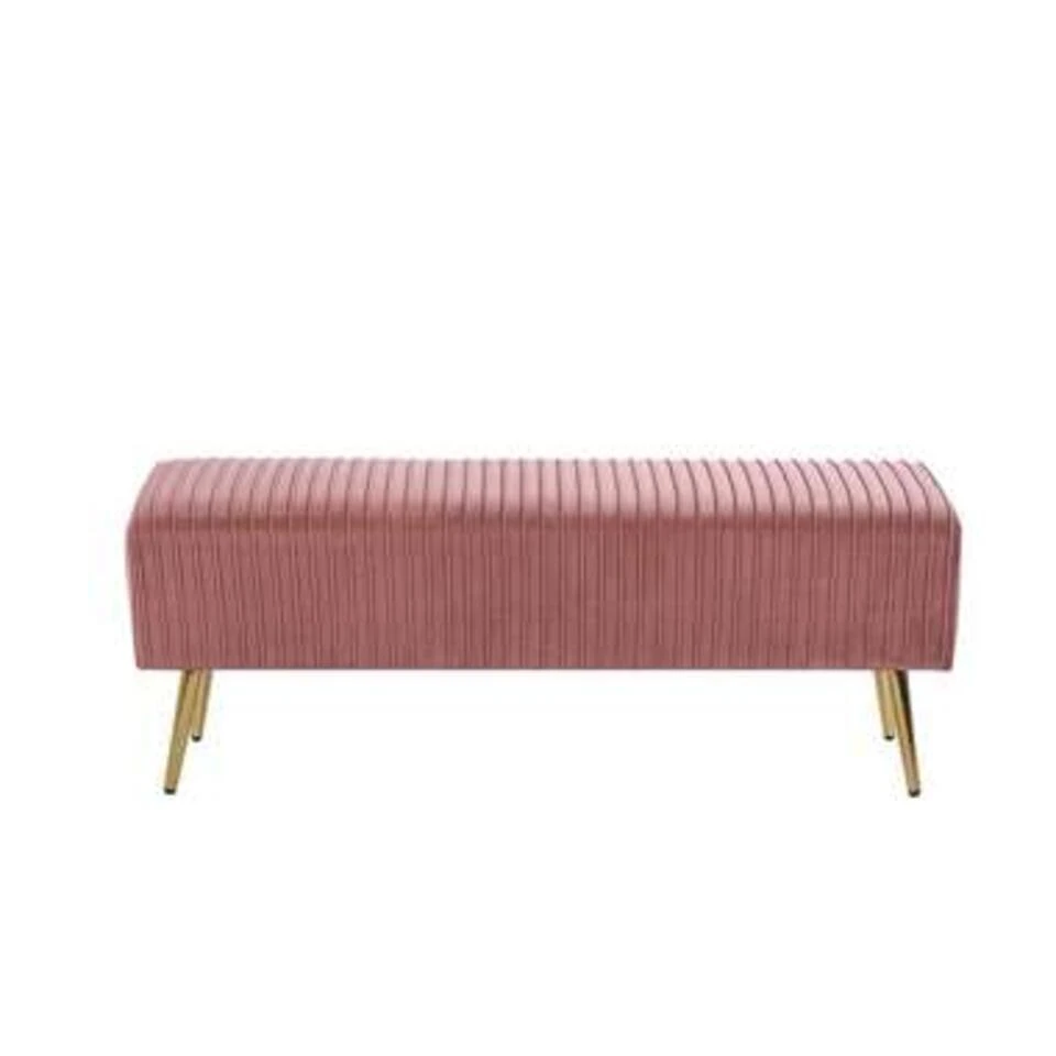 Beliani Hocker PATERSON - Roze Fluweel 5 Beliani Hocker PATERSON - Roze Fluweel - Afbeelding 3