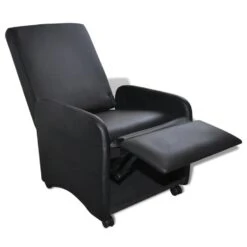 VidaXL Fauteuil Inklapbaar Kunstleer Zwart -LeenBakker Winkel a081da2dcc02428591628ec0cf509cd6