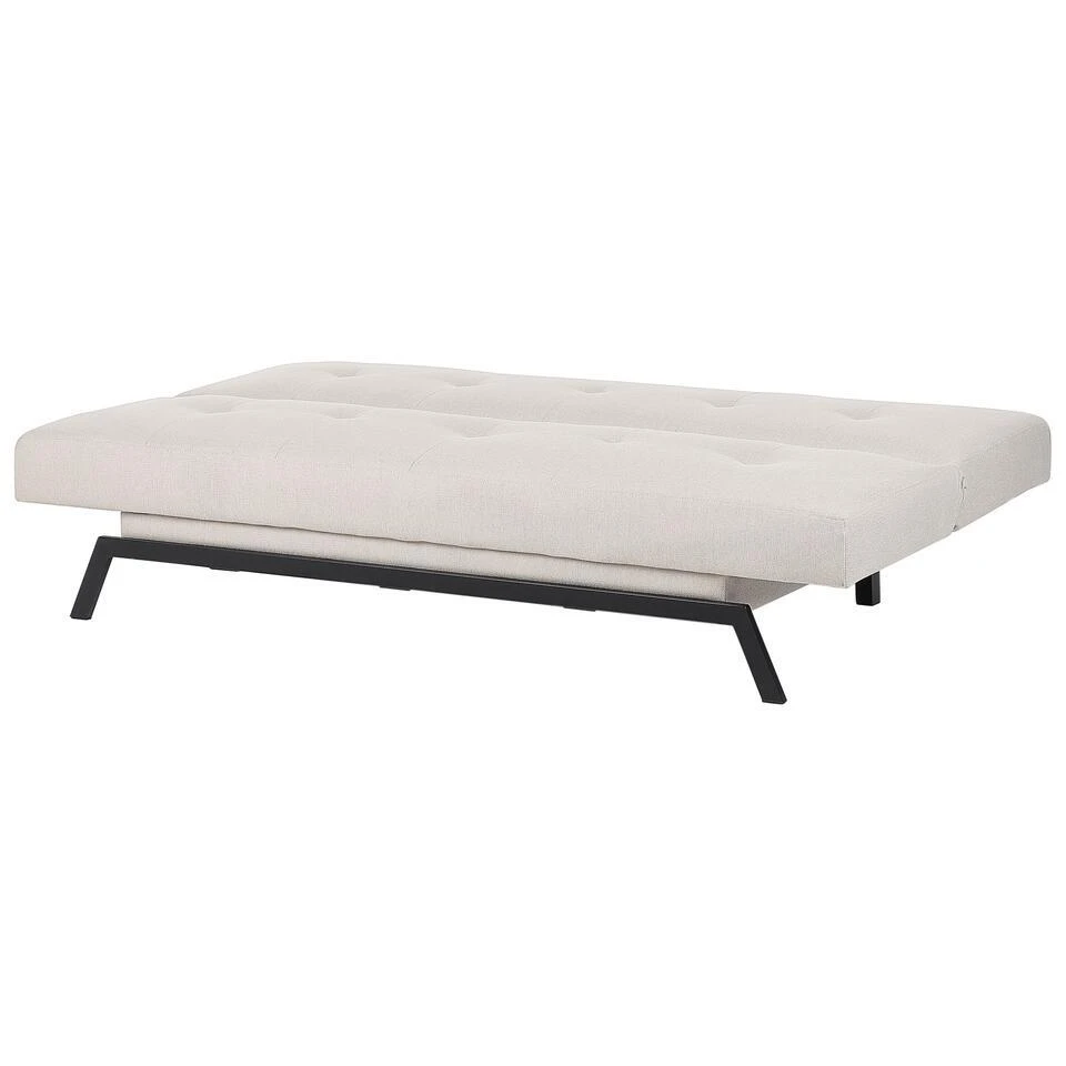 LEEDS - Slaapbank 3-zits - Wit - Polyester 8 LEEDS - Slaapbank 3-zits - Wit - Polyester - Afbeelding 6