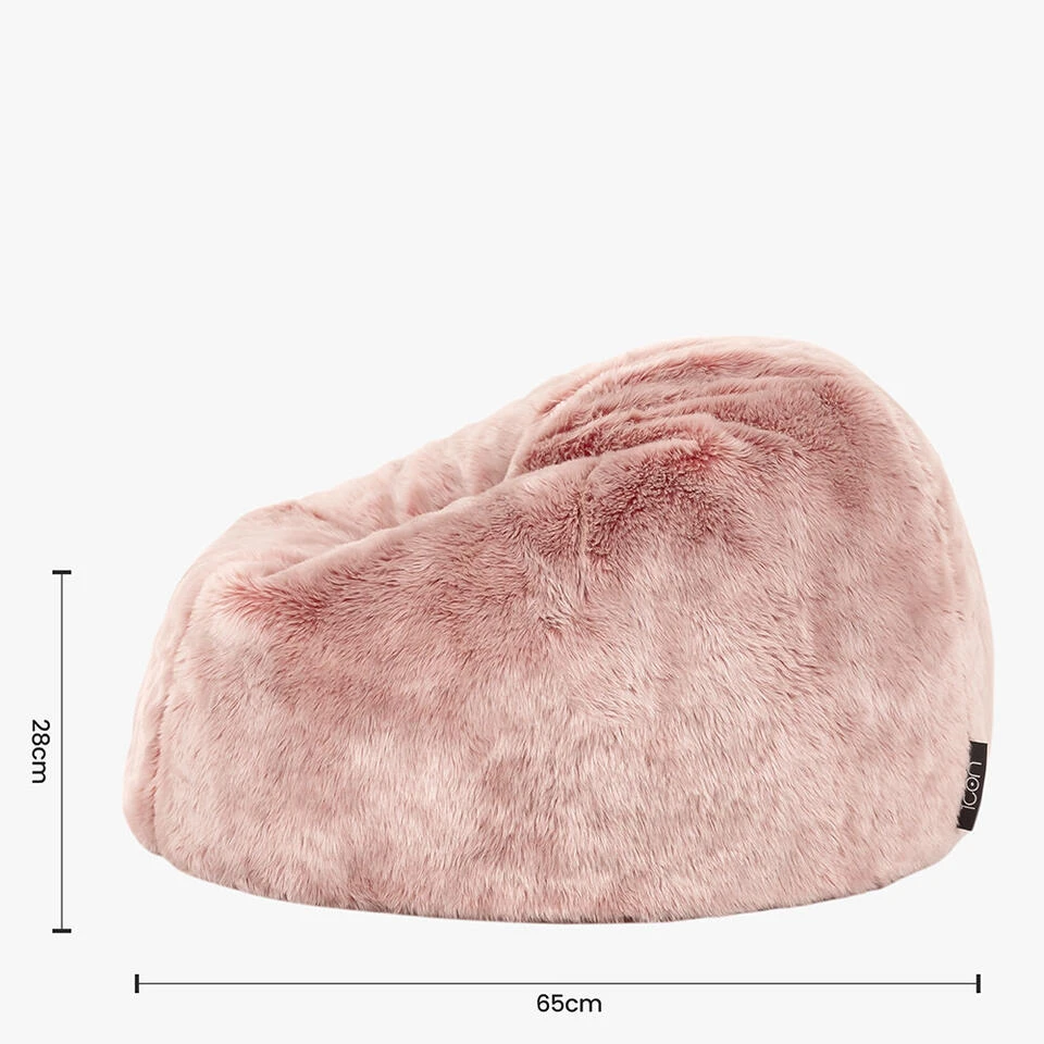 Icon Kinderzitzakken - Zitzak Van Imitatiebont - Rozerood 8 Icon Kinderzitzakken - Zitzak Van Imitatiebont - Rozerood - Afbeelding 6