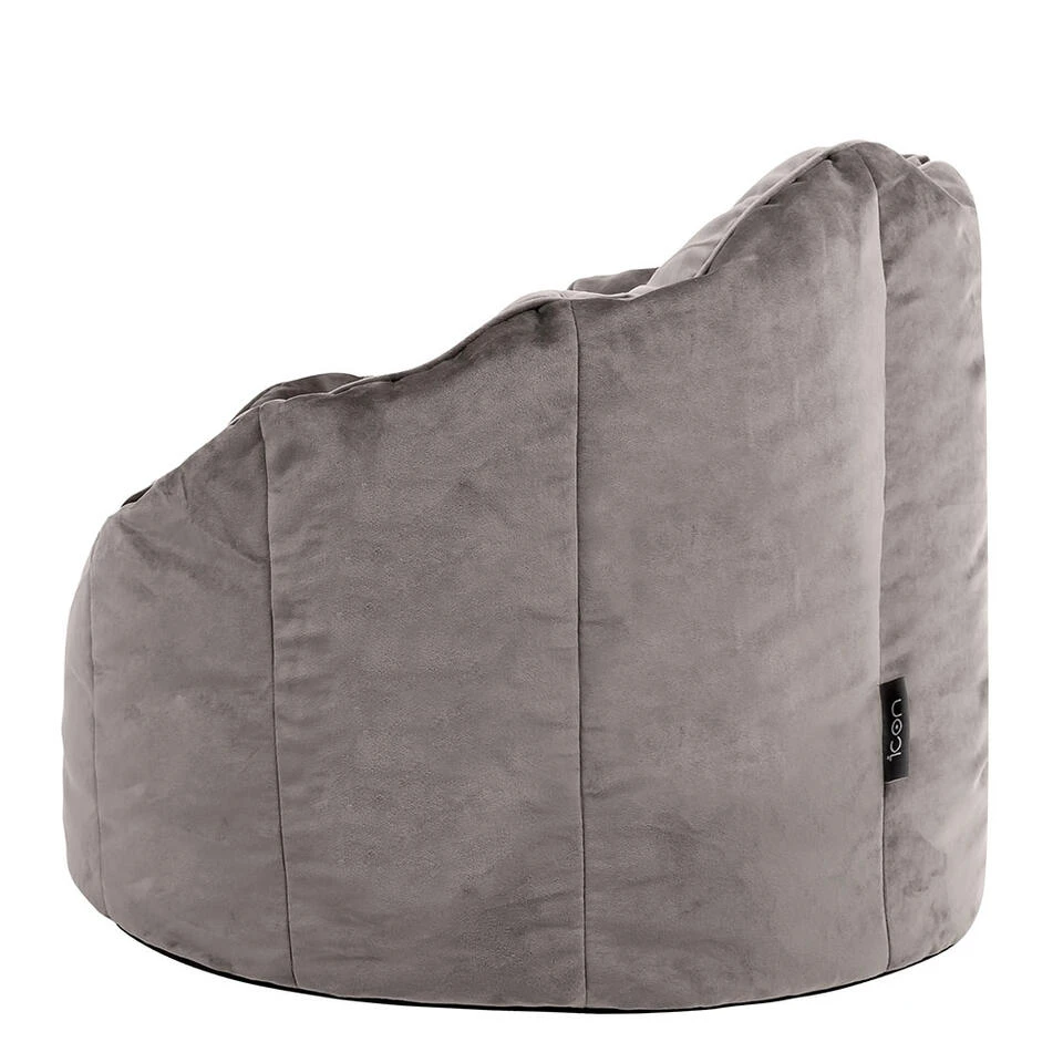 Icon Zitzak Sirena - Fluwelen Zitzak - Houtskool 6 Icon Zitzak Sirena - Fluwelen Zitzak - Houtskool - Afbeelding 4