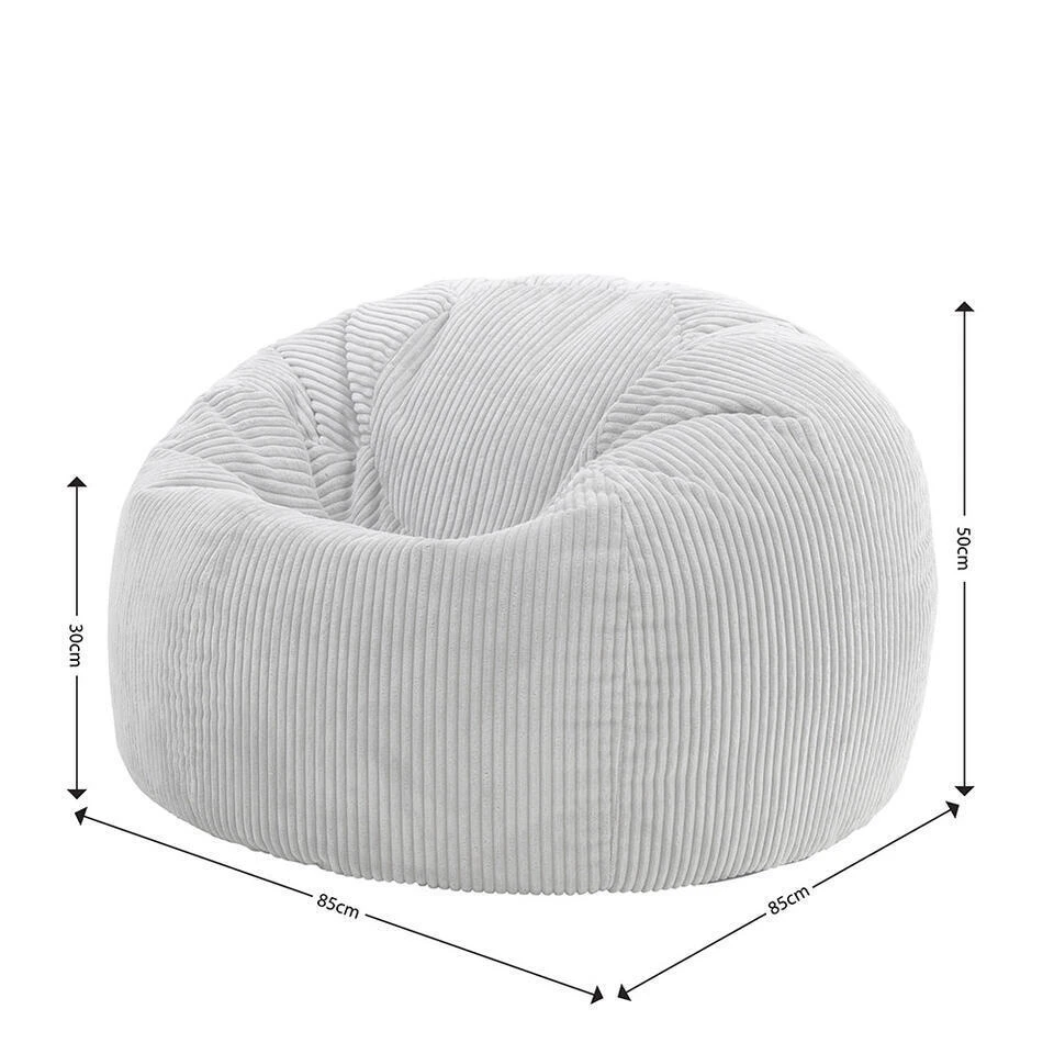 Icon Zitzak Kingston - Corduroy Zitzak Volwassenen - Houtskool 9 Icon Zitzak Kingston - Corduroy Zitzak Volwassenen - Houtskool - Afbeelding 7