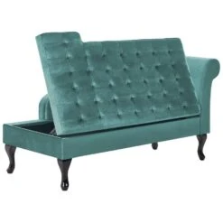 PESSAC - Chaise Longue - Groenblauw - Rechterzijde - Fluweel -LeenBakker Winkel a4039925c3c0462c95f5ae96313a3eeb