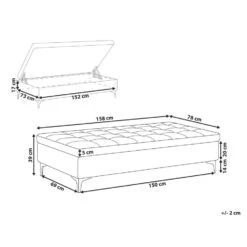 ABERDEEN - Ottomaan Met Opbergruimte - Marineblauw - Fluweel -LeenBakker Winkel a49b319241b94eb3af9d2ba28fe98956 1