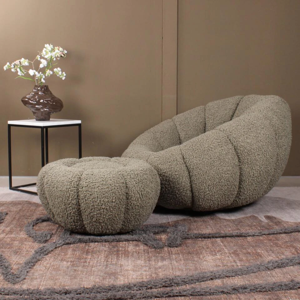 DS4U - Olivia DLX Fauteuil Teddy - Groen 7 DS4U - Olivia DLX Fauteuil Teddy - Groen - Afbeelding 5