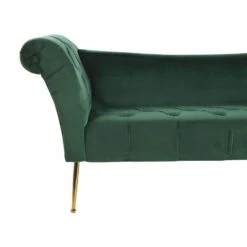NANTILLY - Chaise Longue - Groen - Symmetrisch - Fluweel -LeenBakker Winkel a64fd9543b474488b88f8887bb71ffb5