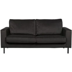 WOOOD Robin 2,5-Zits Bank - Fluweel - Grijs - 80x180x93 -LeenBakker Winkel a78e0865321d4af2960314d4258620f3