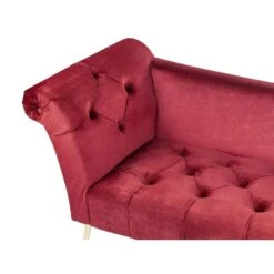 NANTILLY - Chaise Longue - Rood - Fluweel -LeenBakker Winkel a8b308bb61df4fd0880dacc9f244d455