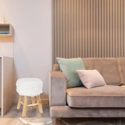 Atmosphera Bijzet/zit Krukje Oslo - Hout/stof - Wit - H42 Cm 7 Atmosphera Bijzet/zit Krukje Oslo - Hout/stof - Wit - H42 Cm -LeenBakker Winkel a8f343aaaec74dba96055307fc9f6c8b