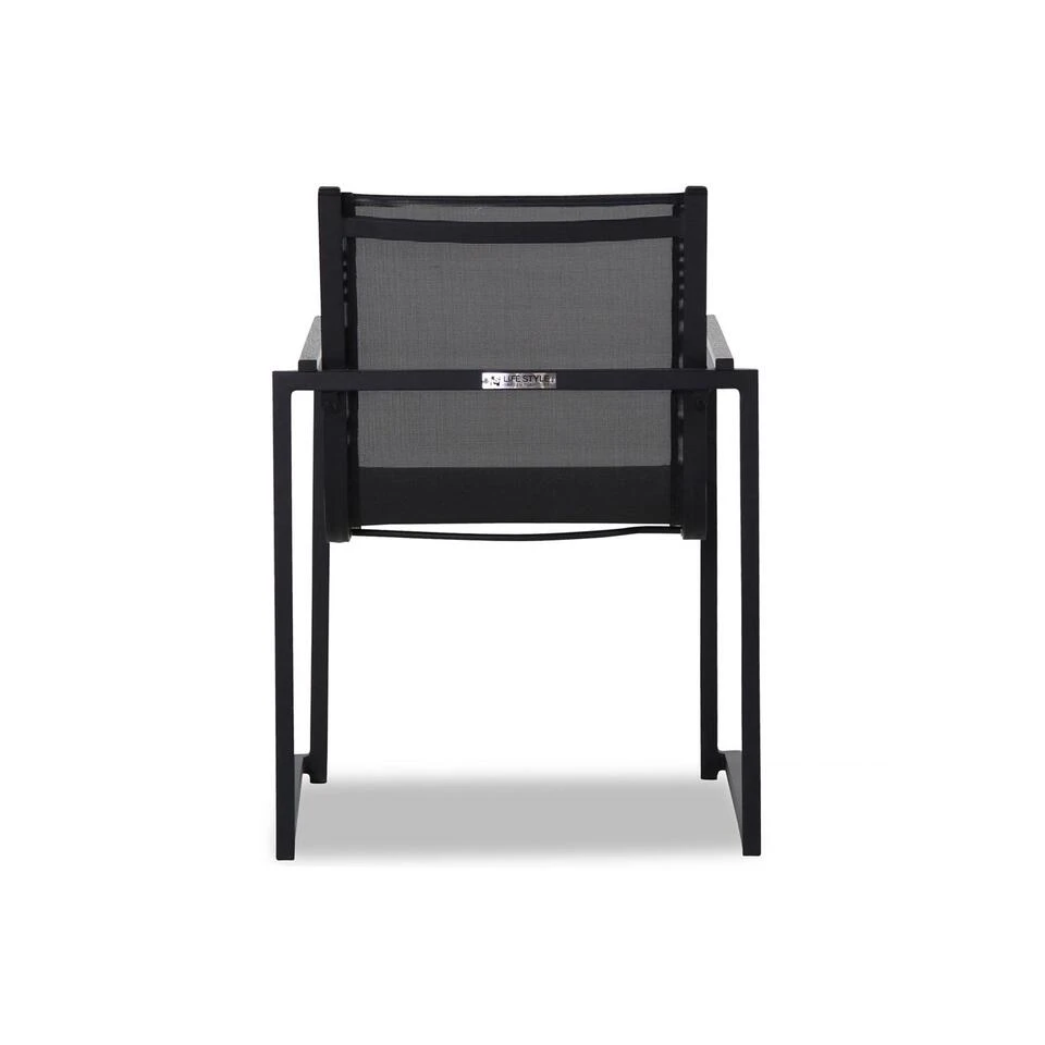 Tuinstoel Stapelbaar Textileen Grijs-antraciet Lifestyle Garden Furniture 7 Tuinstoel Stapelbaar Textileen Grijs-antraciet Lifestyle Garden Furniture - Afbeelding 5