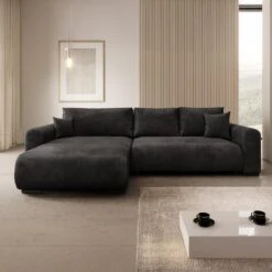 Meubella - Hoekbank Mindin - Zwart Velvet - Universeel 9 Meubella - Hoekbank Mindin - Zwart Velvet - Universeel -LeenBakker Winkel aa22e23cbd4e4076b449402b8780bb1d