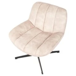 LIA - Fauteuil Met Hocker - Beige - Fluweel -LeenBakker Winkel aa34d29e98584653af17024fca723b50