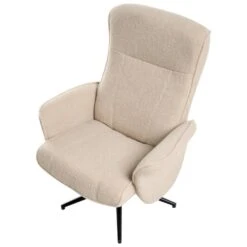 JAPET - Relaxfauteuil Met Voetenbank - Beige - Bouclé -LeenBakker Winkel aac4098ca84f400f919ed3eeb5805547