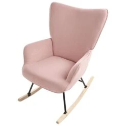 ARSET - Schommelstoel - Roze - Bouclé -LeenBakker Winkel ab5a2b07bda54419a2890de2e14595e0