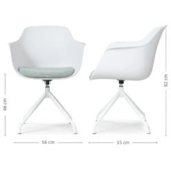 Nolon Nola-Liz Eetkamerstoel Wit - Zacht Groen - Draaibaar - Wit 13 Nolon Nola-Liz Eetkamerstoel Wit - Zacht Groen - Draaibaar - Wit -LeenBakker Winkel ab6bae1faecd48d683d6b8f0c19b7eee