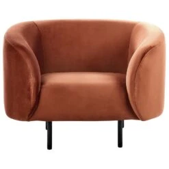 LOEN - Fauteuil - Oranje - Fluweel -LeenBakker Winkel ab8127bc96d640c78a8b16248d532d1e
