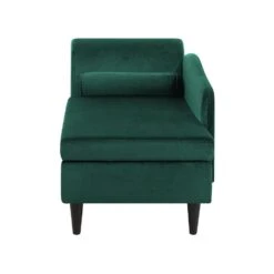 LUIRO - Chaise Longue - Groen - Linkerzijde - Fluweel -LeenBakker Winkel abcc4894dfc243089f292fb3b26a615e