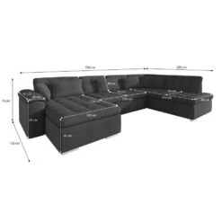 Meubella - Hoekbank Nicoreta - Grijs - Stof - Links -LeenBakker Winkel ac0709f873374db7b59b509d04212c9b