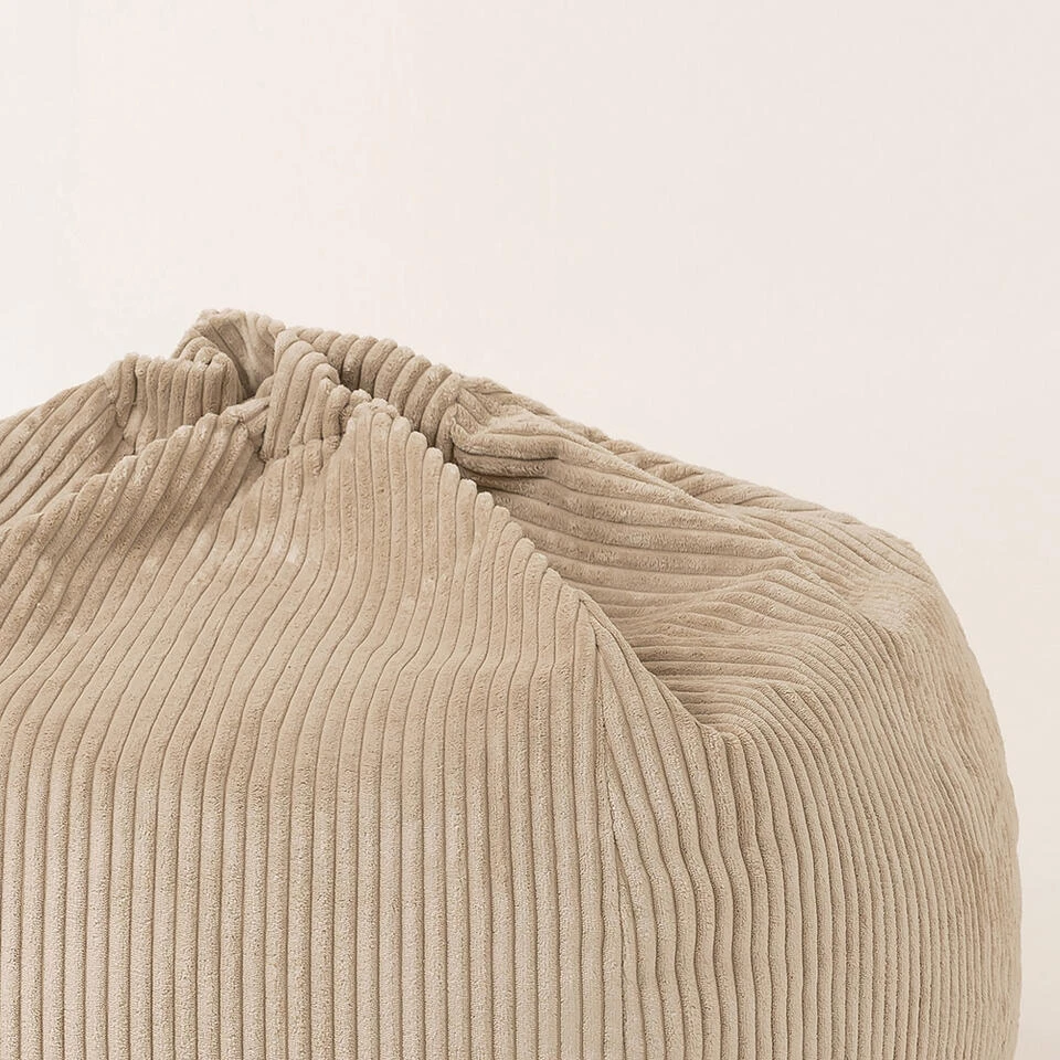 Icon Zitzak En Poef Kingston - Corduroy Zitzak - Beige 6 Icon Zitzak En Poef Kingston - Corduroy Zitzak - Beige - Afbeelding 4
