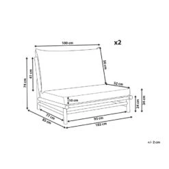 TODI - Fauteuil Set Van 2 - Lichthout/Taupe - Bamboe -LeenBakker Winkel ad14c1347e0e4758b0f20bbaf0866f99