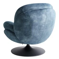 NOLVIK - Fauteuil - Donkerblauw - Fluweel -LeenBakker Winkel ad9f8a2f8fa242ab820fa74f22ad92cd