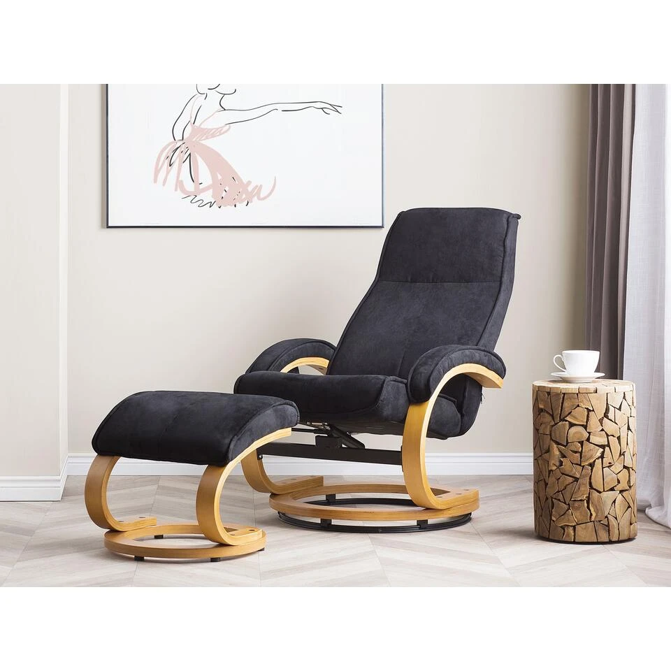 Beliani Massagestoel HERO - Zwart Polyester 4 Beliani Massagestoel HERO - Zwart Polyester - Afbeelding 2