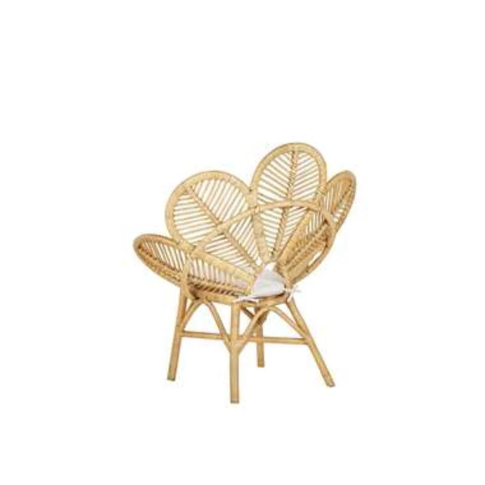 Beliani Fauteuil FLORENTINE - Beige Rotan 4 Beliani Fauteuil FLORENTINE - Beige Rotan - Afbeelding 2