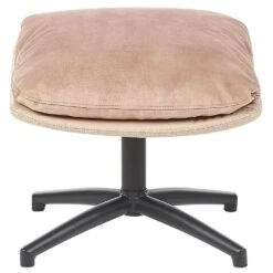 EIDE - Fauteuil Met Hocker - Beige - Fluweel -LeenBakker Winkel aea120e3883c4e398c98fda0ce374114