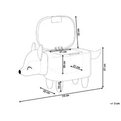 Beliani Dierenhocker FOX - Oranje Fluweel -LeenBakker Winkel aed95410bd834e6face788737394f751