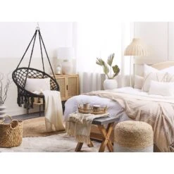 Beliani Hangstoel GABELLA - Zwart Katoen 9 Beliani Hangstoel GABELLA - Zwart Katoen -LeenBakker Winkel aee55501a2894f858c6fba082cb6387b