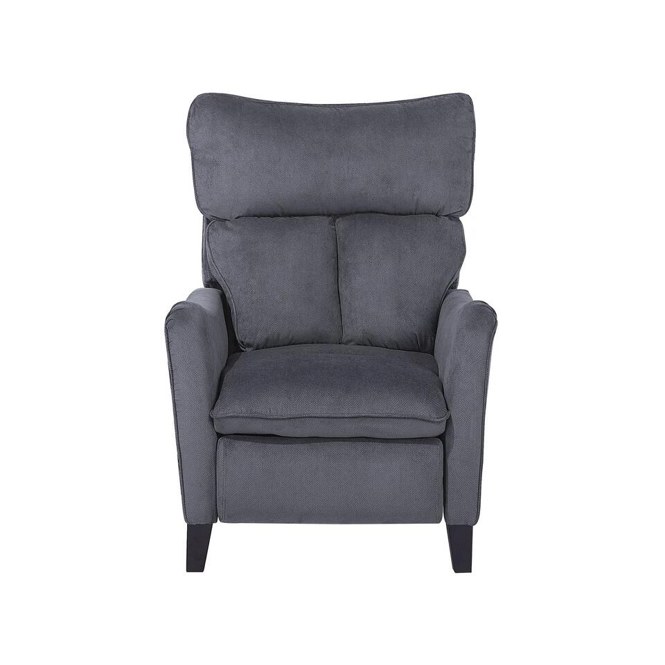 Beliani TV-fauteuil ROYSTON - Grijs Polyester 6 Beliani TV-fauteuil ROYSTON - Grijs Polyester - Afbeelding 4