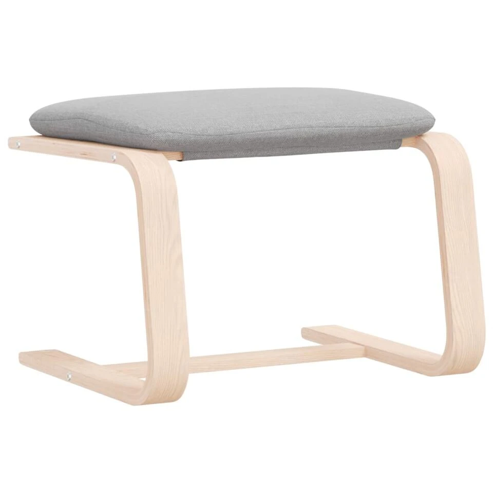 VidaXL - Voetenbank - Grijs - Stof 8 VidaXL - Voetenbank - Grijs - Stof - Afbeelding 6