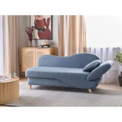 MERI II - Chaise Longue Met Opbergruimte - Blauw - Rechts - Fluweel -LeenBakker Winkel b00f36be4c0e4d9ebef602ec20871710