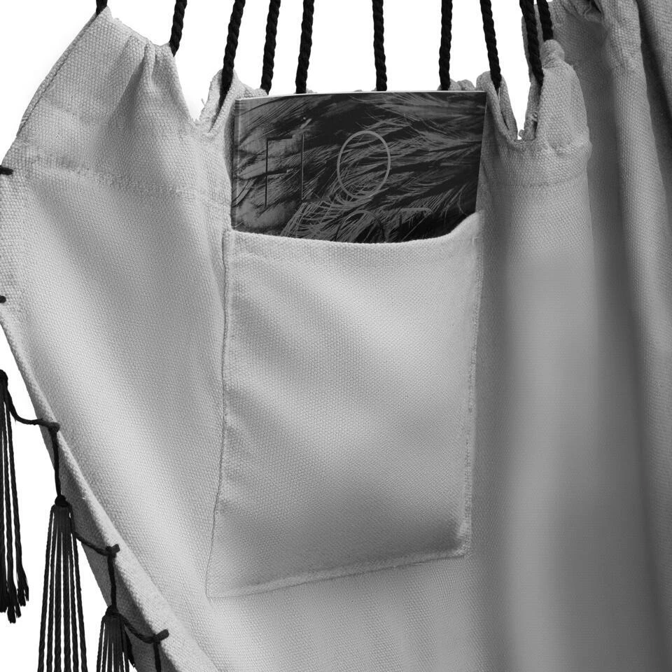 Tectake Hangstoel Malika, Boho-stijl, Draagkracht 150kg, Grijs 11 Tectake Hangstoel Malika, Boho-stijl, Draagkracht 150kg, Grijs - Afbeelding 9