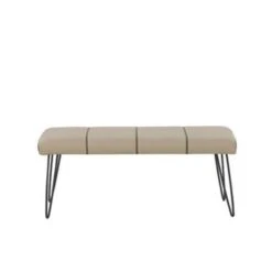 Beliani Hocker BETIN - Beige Kunstleer -LeenBakker Winkel b10eddc9625945fab4810679568aa9de