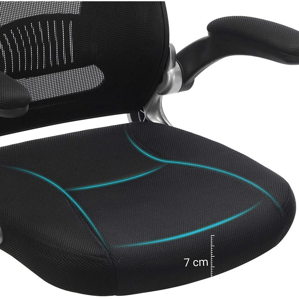 Songmics Bureaustoel Xavi - Zwart 9 Songmics Bureaustoel Xavi - Zwart - Afbeelding 7