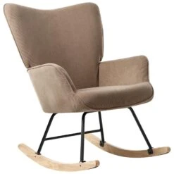 ARSET - Schommelstoel - Taupe - Bouclé -LeenBakker Winkel b1c6400248164fb79832b0c9f216d086