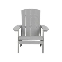 Beliani Tuinstoel ADIRONDACK - Grijs Kunsthout -LeenBakker Winkel b2514739c4ed42d480c75ece9ee47dd3