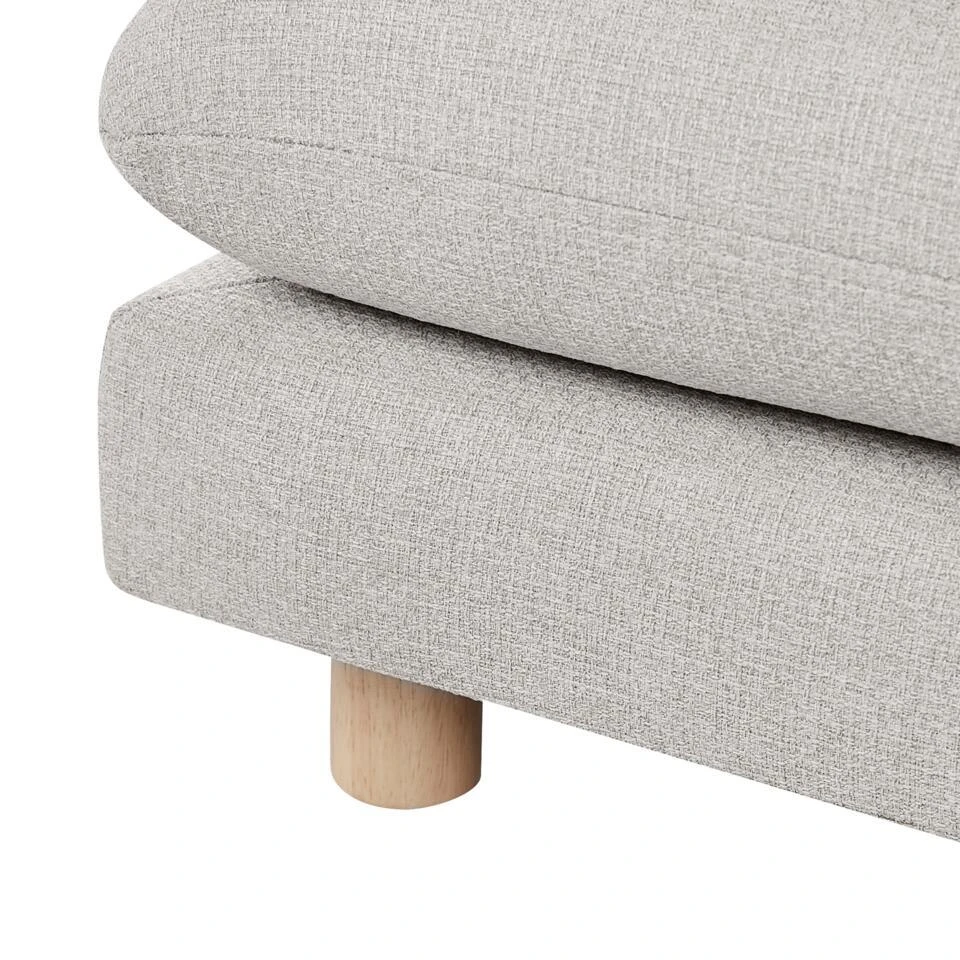 HEDEN - Ottomaan - Beige - Polyester 8 HEDEN - Ottomaan - Beige - Polyester - Afbeelding 6