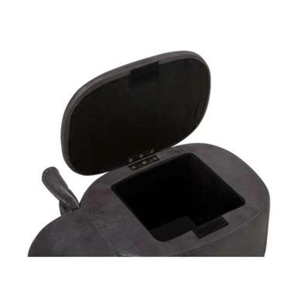 Beliani Dierenhocker ELEPHANT - Grijs Kunstleer 5 Beliani Dierenhocker ELEPHANT - Grijs Kunstleer - Afbeelding 3