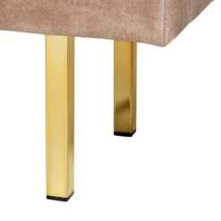 ROSEVILLE - Bankje - Taupe - Fluweel -LeenBakker Winkel b5741640d01943fd974408f2164fdd6a