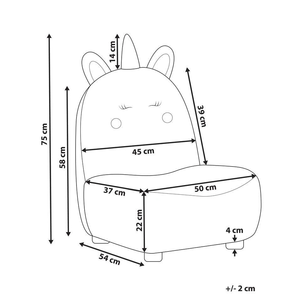 LULEA - Kinderstoel - Roze - Nepbont 5 LULEA - Kinderstoel - Roze - Nepbont - Afbeelding 3