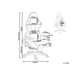 Beliani Gamestoel WARRIOR - Grijs Polyester -LeenBakker Winkel b6e03ac7229542c4b91833f9587c4c86