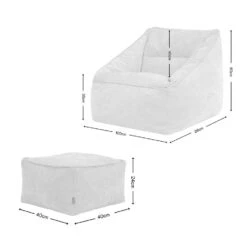 Icon Zitzak En Poef Natalia - Chenille Zitzak Fauteuil - Grijs -LeenBakker Winkel b6f5cd69d2b24afa96a1f9e904718f1e