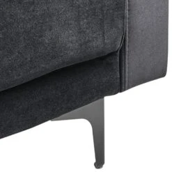 ABERDEEN - Hoekbank - Zwart/Zwart - Rechterzijde - Fluweel -LeenBakker Winkel b6fbfff186bb413cad8cbe23ca3a9d3b