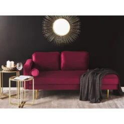 MIRAMAS - Chaise Longue - Rood - Linkerzijde - Fluweel -LeenBakker Winkel b7726210f5a2455e8f36d58c1a6b414e